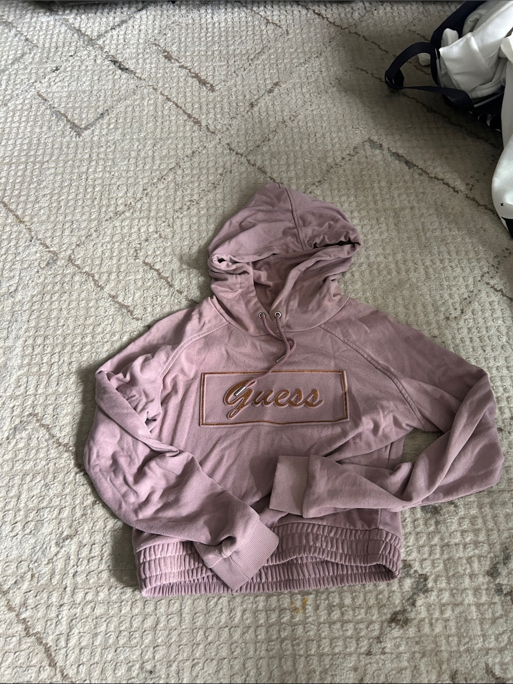 Guess Mauve Pink Logo Pullover Hoodie